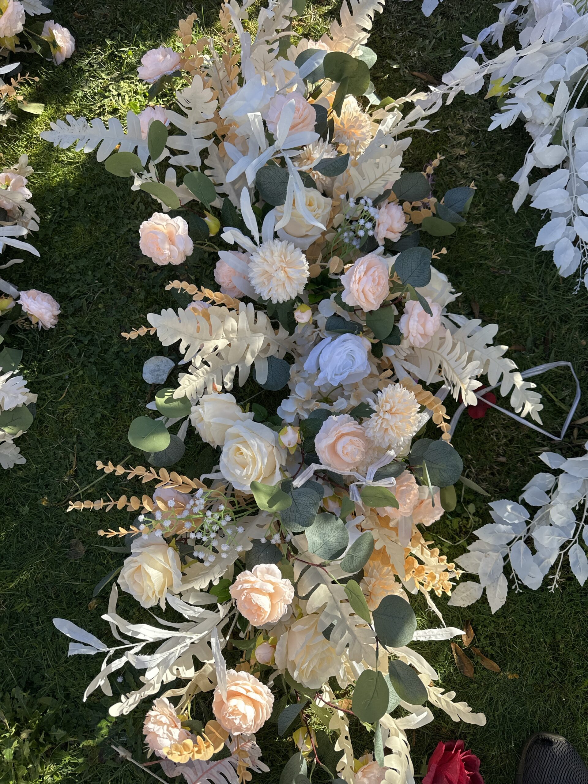 1m long champagne artificial flowers